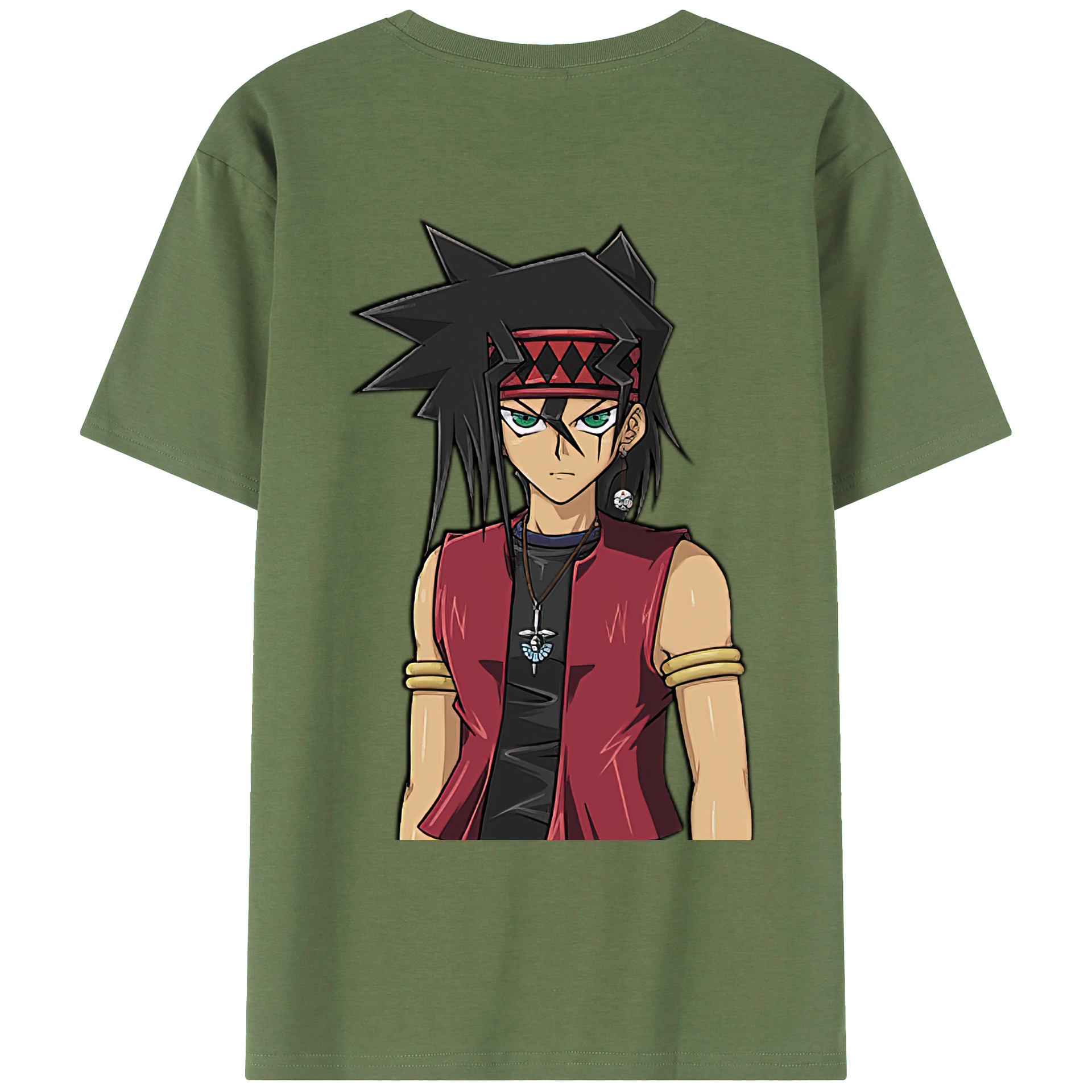 （画像用） 遊☆戯☆王 Yu-Gi-Oh! 綿100％ メンズ半袖Tシャツ（バックプリント） 通気性